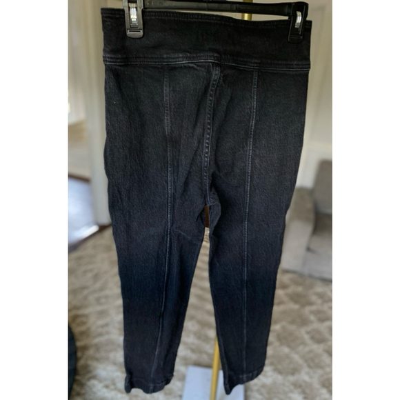 Madewell Denim Jeans Washed Black High Rise Tapered Parisian City Baddie Clean - Picture 3 of 6
